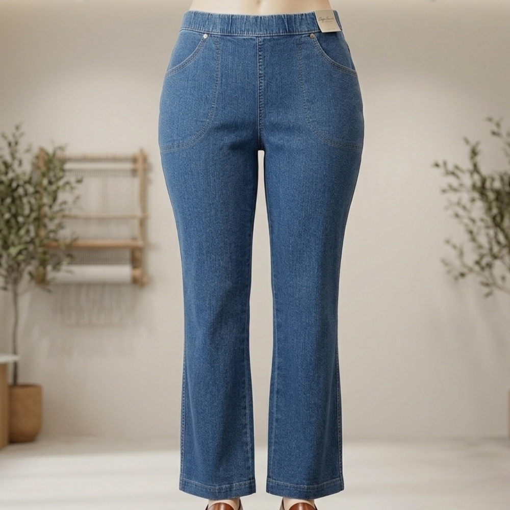 Just My Size Medium Blue Flare Pull-On Jeans